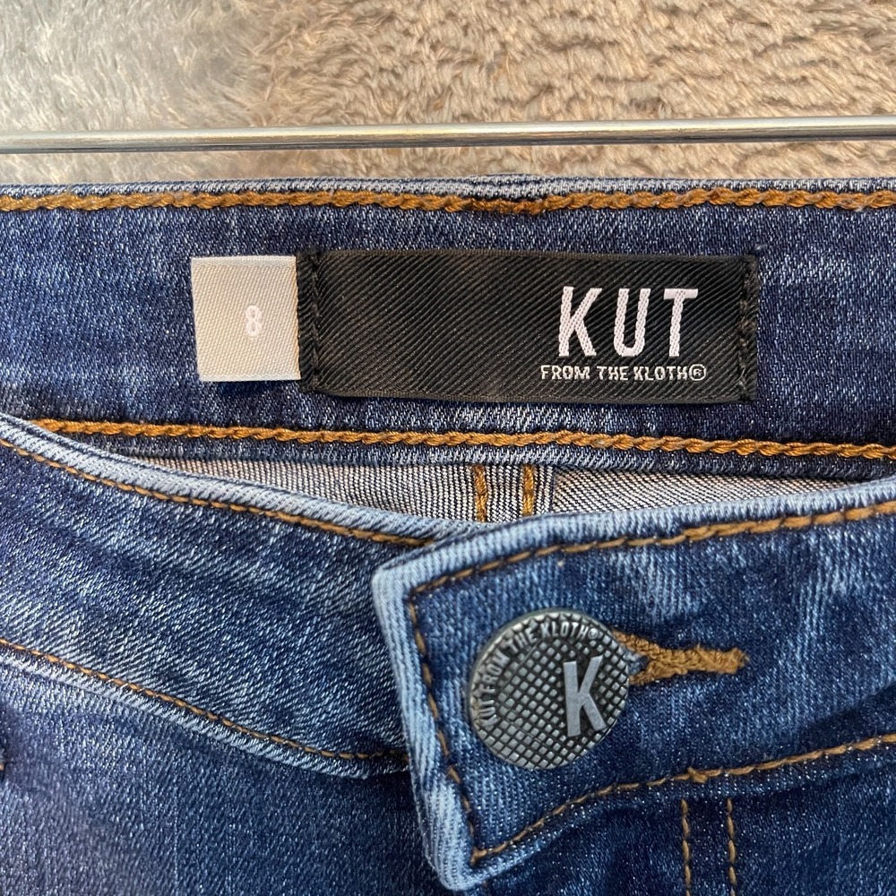 Kut from the Kloth Women Diana Fab Ab Skinny Jean 8 Mid Rise Stretch Dark Wash - Picture 5 of 11